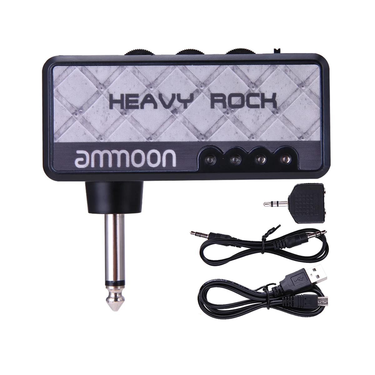 Усилитель для наушников ammoon HEAVY ROCK электрогитары штекер 1/4 дюйма с классическим