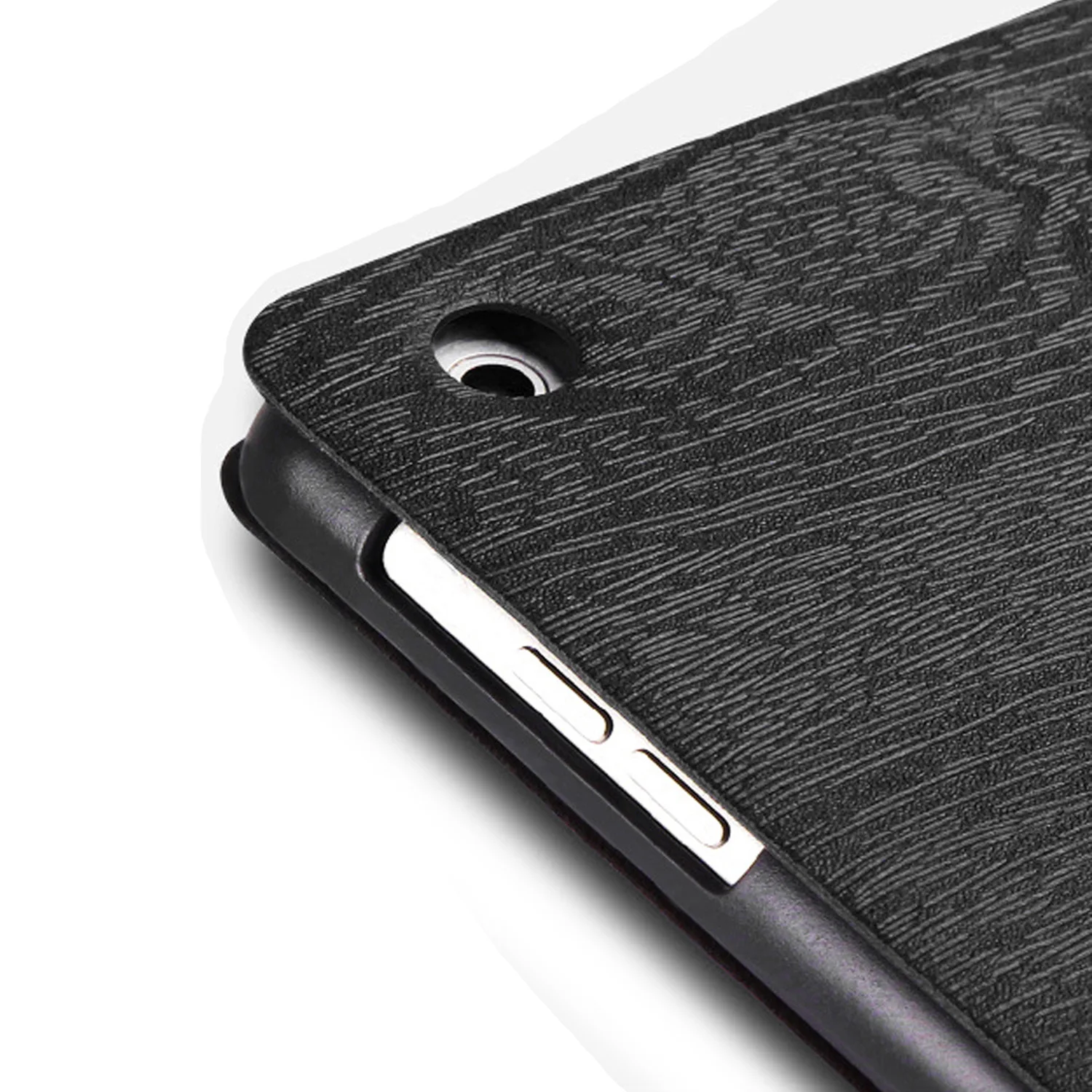 Умный флип чехол Besegad из искусственной кожи с текстурой под дерево защитный