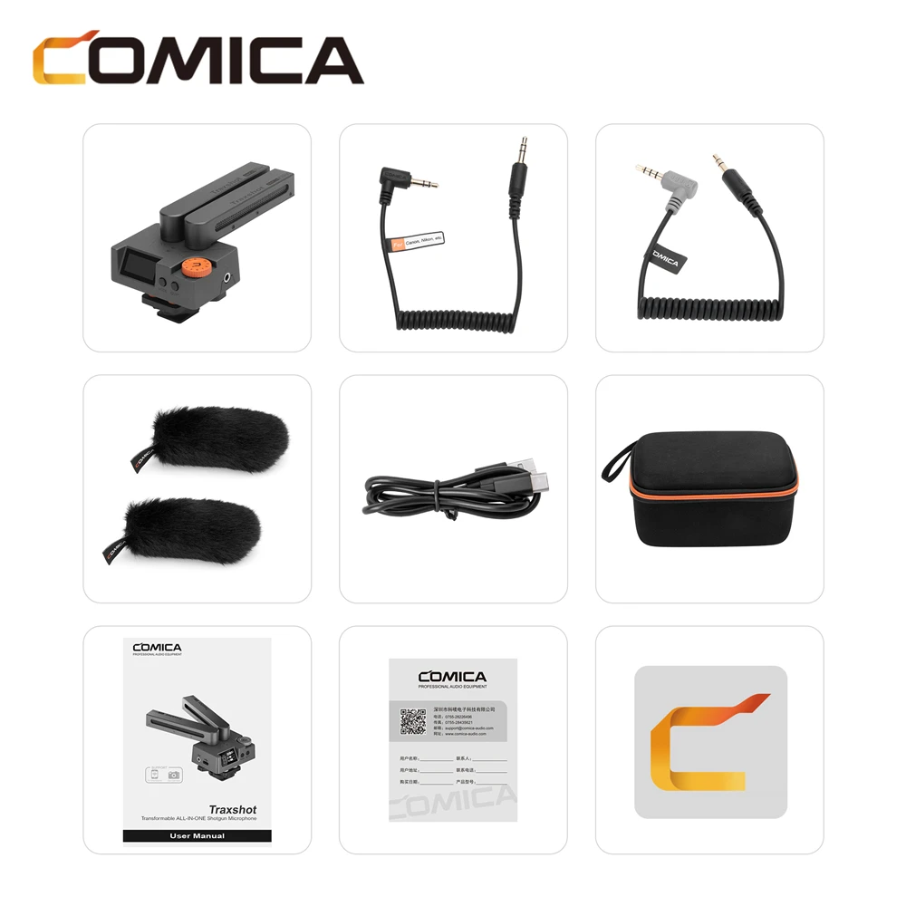 Comica Traxshot Super Cardioid Transformable Shotgun Microphone for iPhone Android Smartphone Canon Nikon Sony DSLR Camera | Электроника