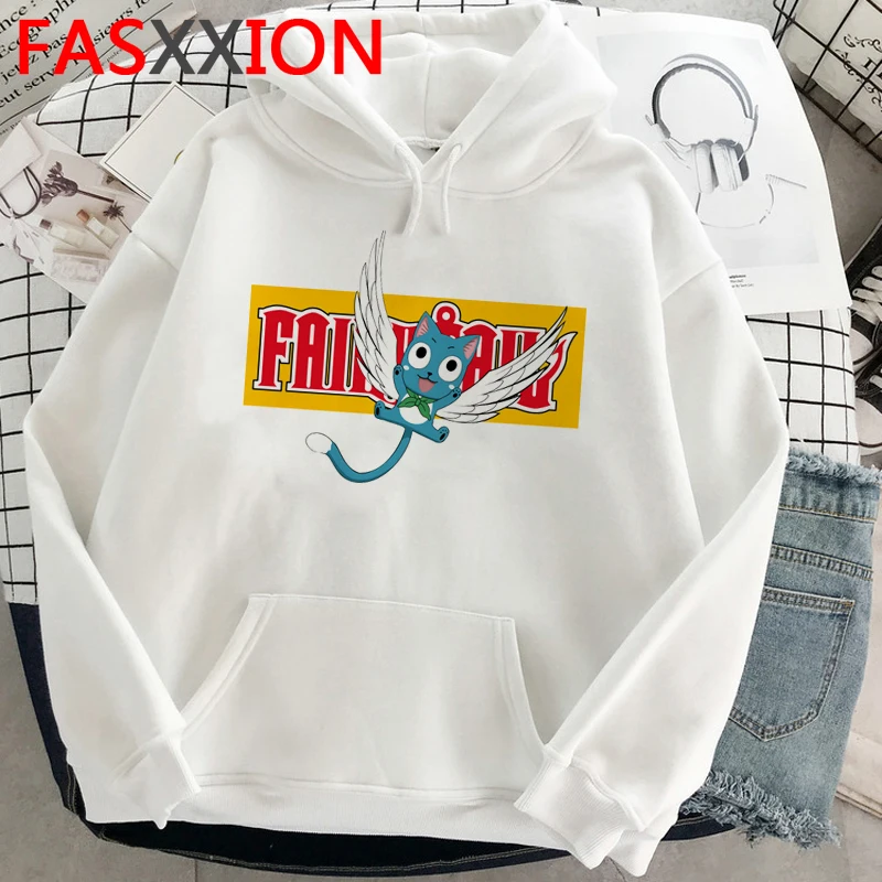 

Толстовка мужская в стиле Харадзюку, милые смешные Мультяшные толстовки с рисунком хвоста феи, уличная одежда в стиле хип-хоп, зимняя кофта ...