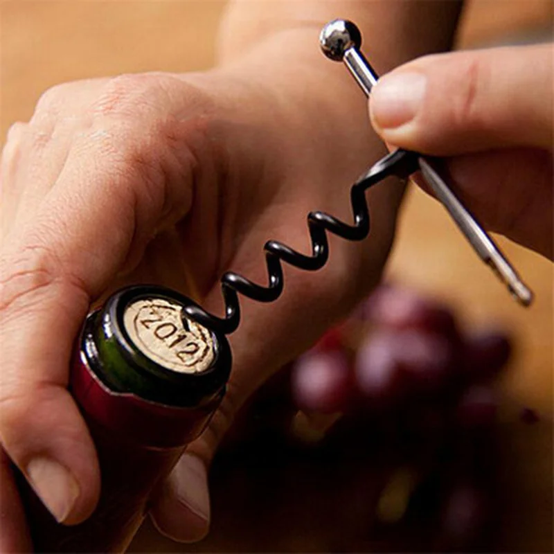 

1Pcs Bottle Opener Outdoor Mini EDC Cork Screw Red Wine Bottle Opener Keyring Tool Multi-functional Camping Equipment Tool