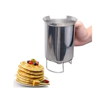 high quality round stainless steel waffle pancake batter dispenser funnel cake mix takoyaki crepes caissettes cupcake tools