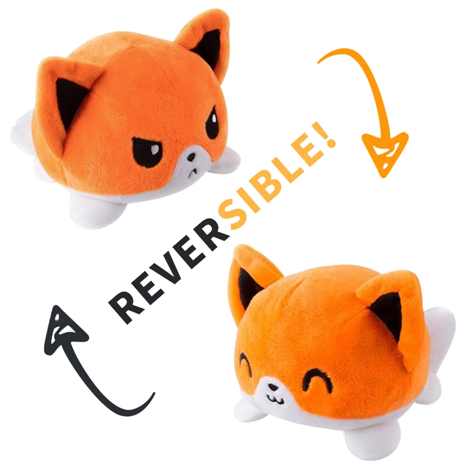 

2021 Kids Soft Gift Children Cute Plush Toys Double-Sided Flip Doll Soft Reversible Children's Cute Cat Flip plush toys F