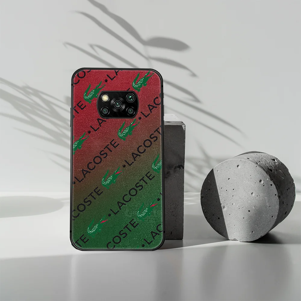 

LACOETE French luxury brand Phone case Cover Hull For Xiaomi Mi A2 A3 8 9 9T Note 10 Se Lite Pro black Shell Soft Hoesjes