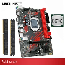 MACHINIST H81 LGA1150 Motherboard Kit Set With Intel  E3-1270-V3 Processor DDR3 8GB 2X4G Desktop Ram Memory Combo H81M-PRO-S1