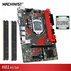 machinist h81 lga1150 motherboard kit set with intel e3 1270 v3 processor ddr3 8gb 2x4g desktop ram memory combo h81m pro s1 free global shipping