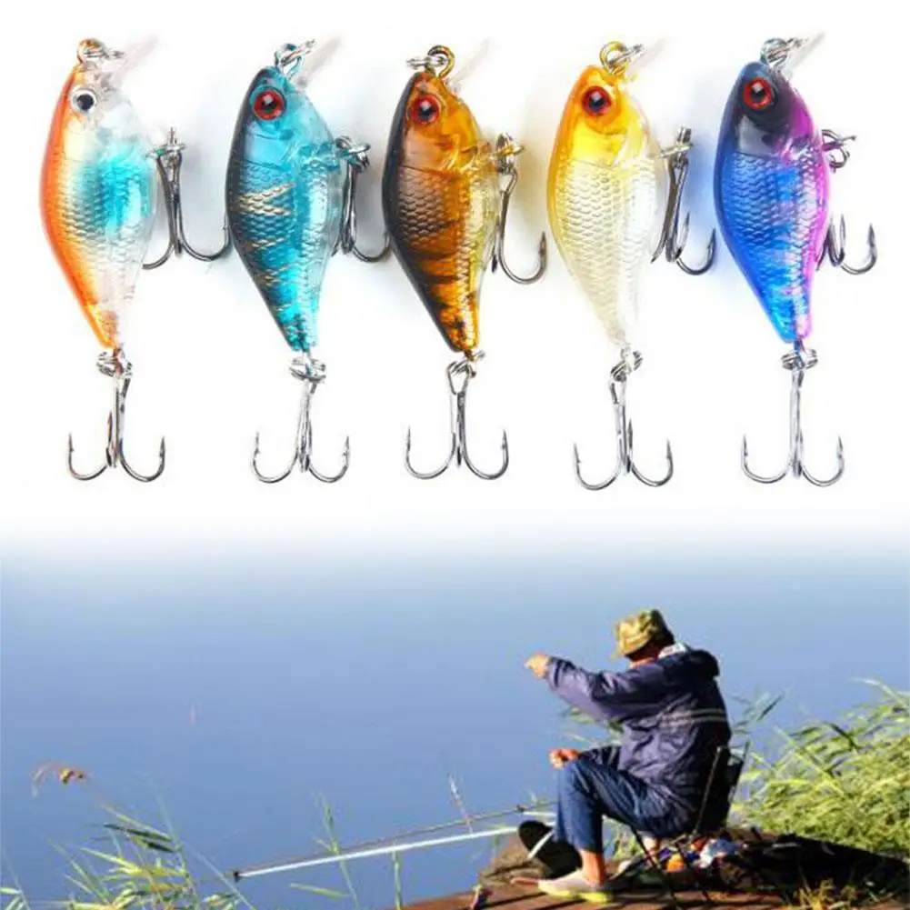 

1pcs Minnow Wobblers Crankbait Fishing Lure 4g 4cm Artificial Hard Bait Swimbait With Sharp Hooks Box Pesca Tackle Fishing Lure