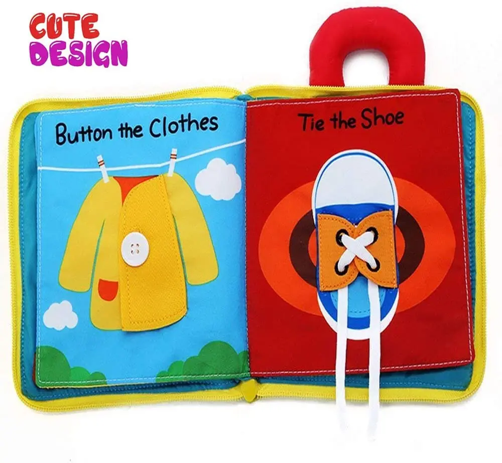 Детская развивающая 3d книга Beiens мягкая Тихая игрушка для детей погремушка