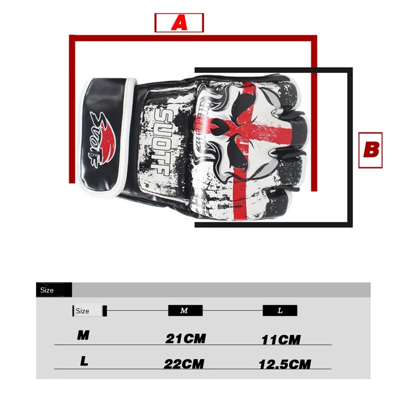 

Boxing Gloves MMA Adult Half Finger Training Gloves Protective Gear Sanda Fighting Wushu Muay Thai Sports Fitness Gloves