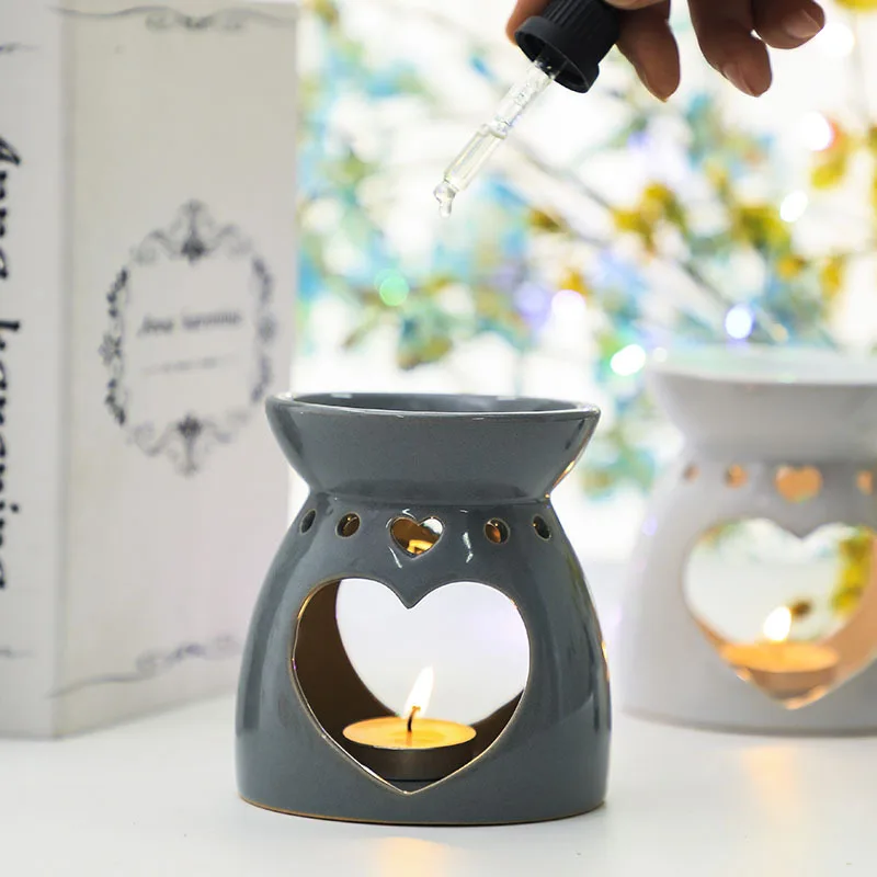 

Ceramic Candle Holder Fragrance Lamps Essential Aromatherapy Oil Burner Home Living Room Decor