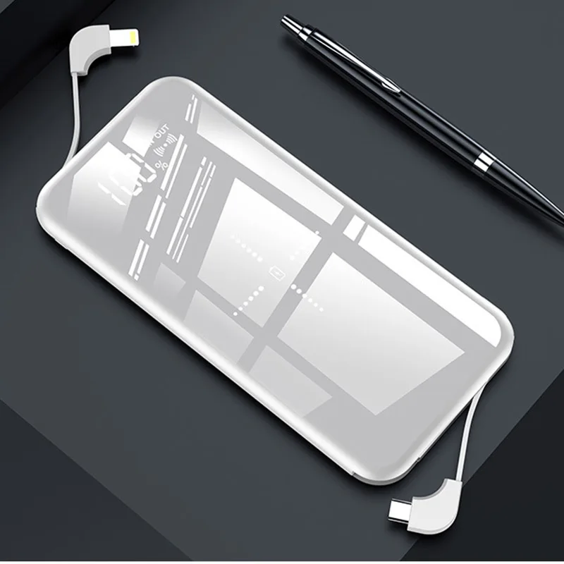 TUOSHIKE QI Беспроводное зарядное устройство power Bank 10000 мАч светодиодный дисплей внешний аккумулятор power bank для iPhone 8 X Max samsung Note 8 Xiaomi