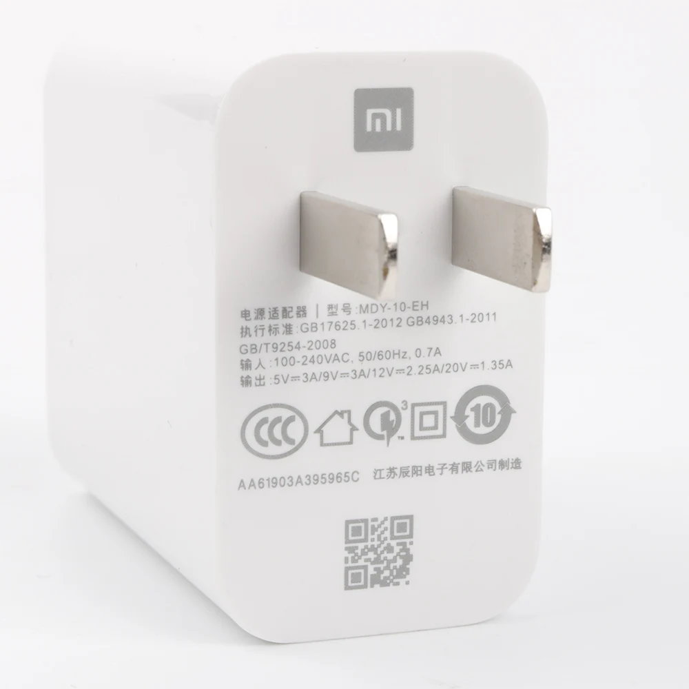 Быстрое зарядное устройство xiaomi 27 Вт оригинальный EU QC 4 0 турбо адаптер для