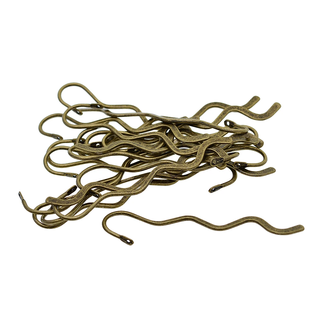 20 штук старинная Античная бронзовая Закладка &quotволна&quot крючки Бисероплетение