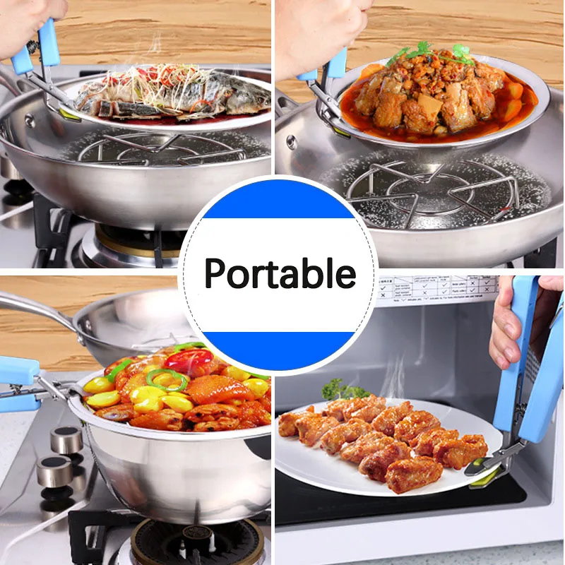 

1pcs Anti-Scalding Tray Multi-Function Cup Holder Take Tray Clip Casserole Clip Bold for Home Kitchen Hot Dish Plate Bowl Clip