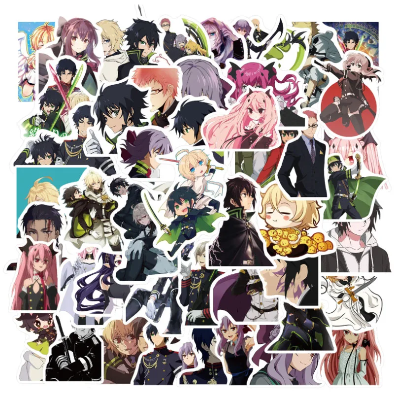 

10/30/50pcs Animation Seraph Of The End Graffiti Fantasy Suspense Friendship Vampire Stickers Helmet Skateboard Pencil Cases