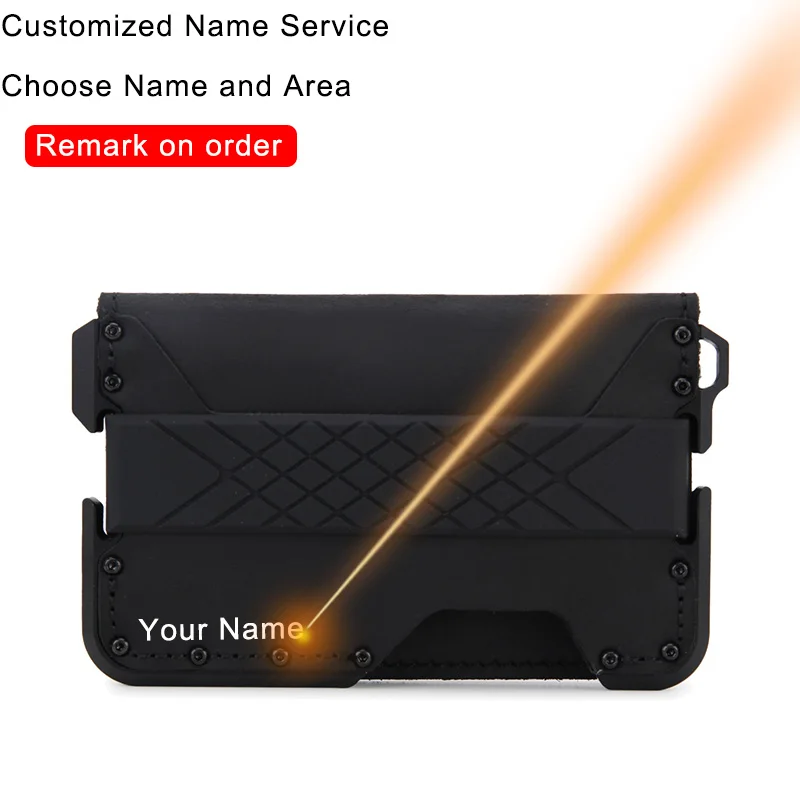 

Custom Wallet Rfid Metal Card Holder Men Wallet Name Laser Engraved Customized Slim Thin Wallet Personalized Gifts For Men 2021