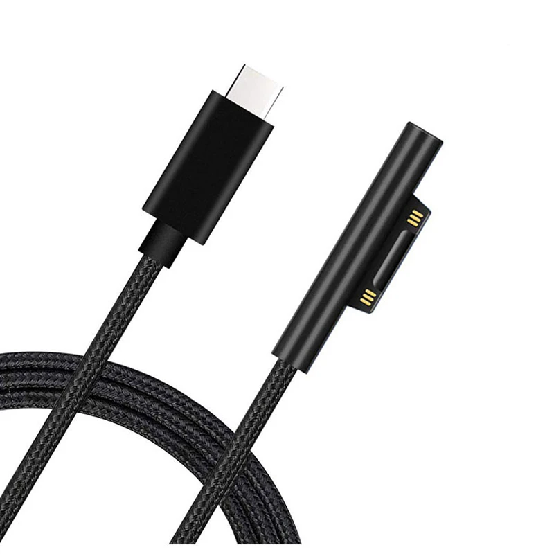 

USB C Type C Female Power Supply Charger Adapter Charging Cable Cord for Surface Pro7/6