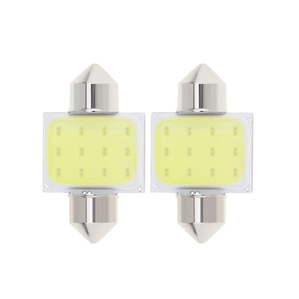 2 предмета 31 мм в диаметре 12-SMD 12V COB светодиодный салона Купол Карта Светильник