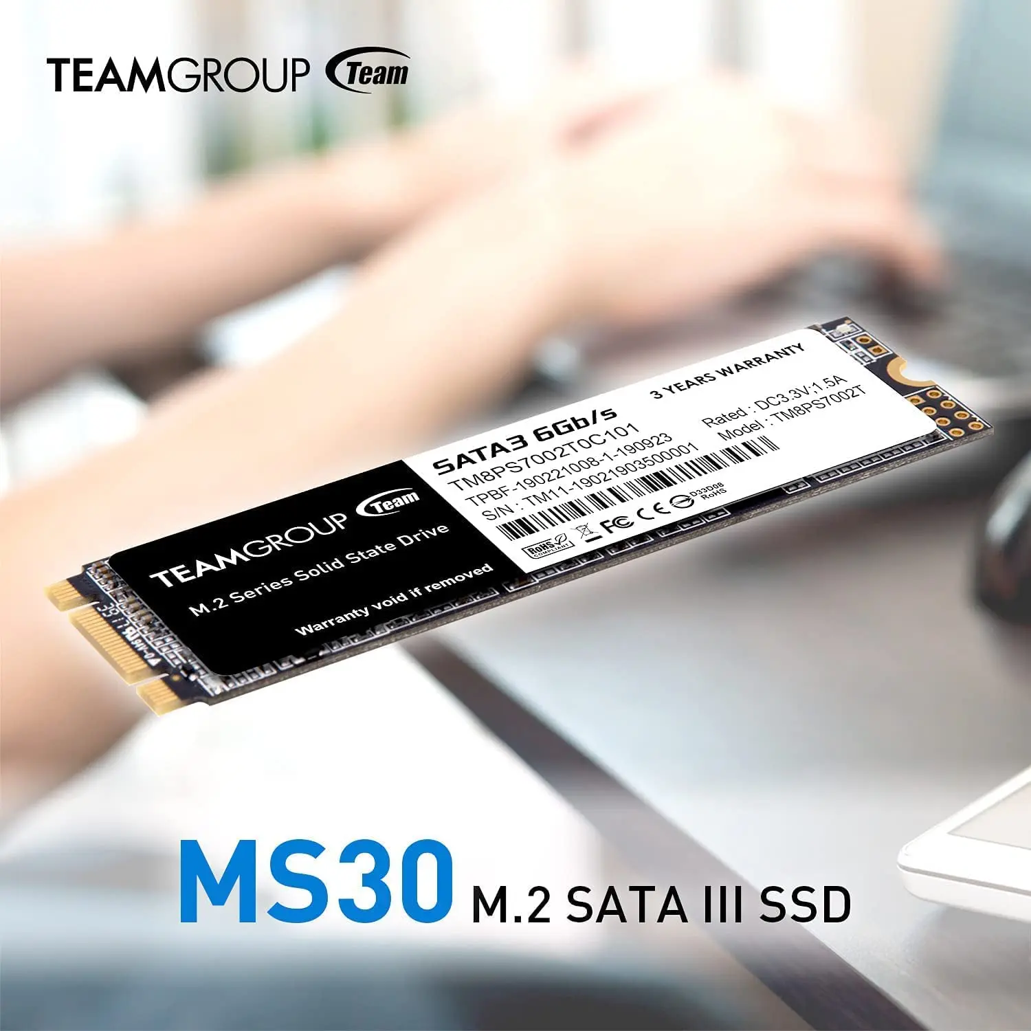TEAMGROUP MS30 128 ГБ 256 512 ТБ с SLC Cache 3D NAND TLC M.2 2280 SATA III Внутренний твердотельный Накопитель