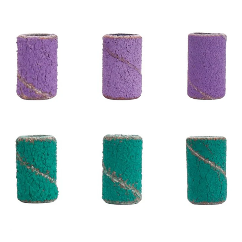 

50/100PCS Nail Tools Green Purple Sanding Bands Without Mandrel Electric Nail Drill Bit Accessories