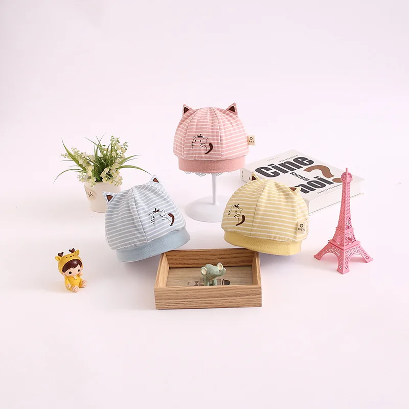 

Сезон осень-зима; Милый кот детская шапка леденцового цельного цвета Цвета для маленьких мальчиков и девочек, Осень-зима из хлопка детская ш...