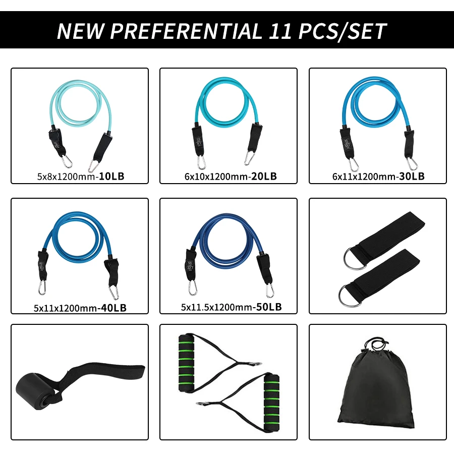 Фитнес Эспандеры эластичные резинки Упражнения трубки ленты подтянуть