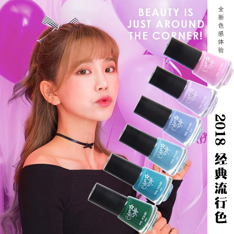 

6 sets of durable waterproof nail polish