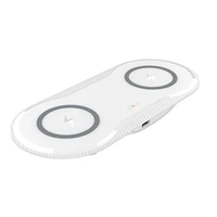 15W Double Wireless Charger Pad for iPhone AirPods Pro Samsung S21 S20 15W Dual Fast Charging Dock Station