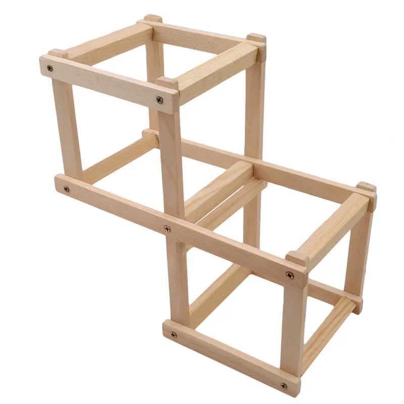 Классическая деревянная подставка для красного вина 3 держателя бутылок