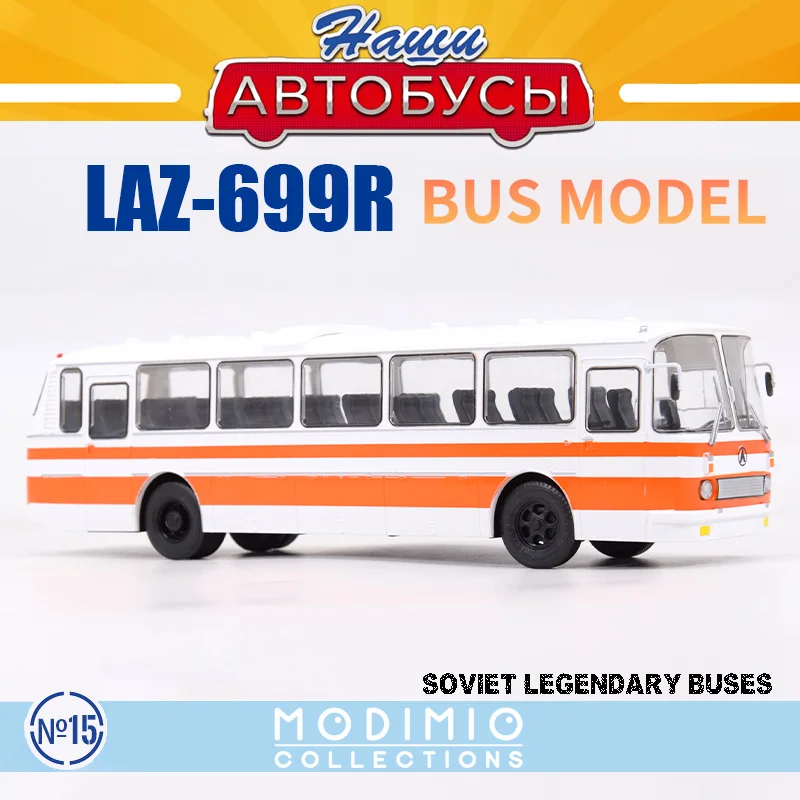 Ônibus de Liga de Metal Simulação de Alta Modelo de Brinquedos Escala Fundido Brinquedo Veículos Qualidade Ônibus Lendário Soviético Carro Caminhão 1:43