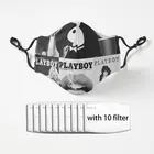 Черно-белая Пылезащитная маска playboy с коллажем, Пылезащитная маска с защитой от пыли, черная Повседневная теплая маска унисекс