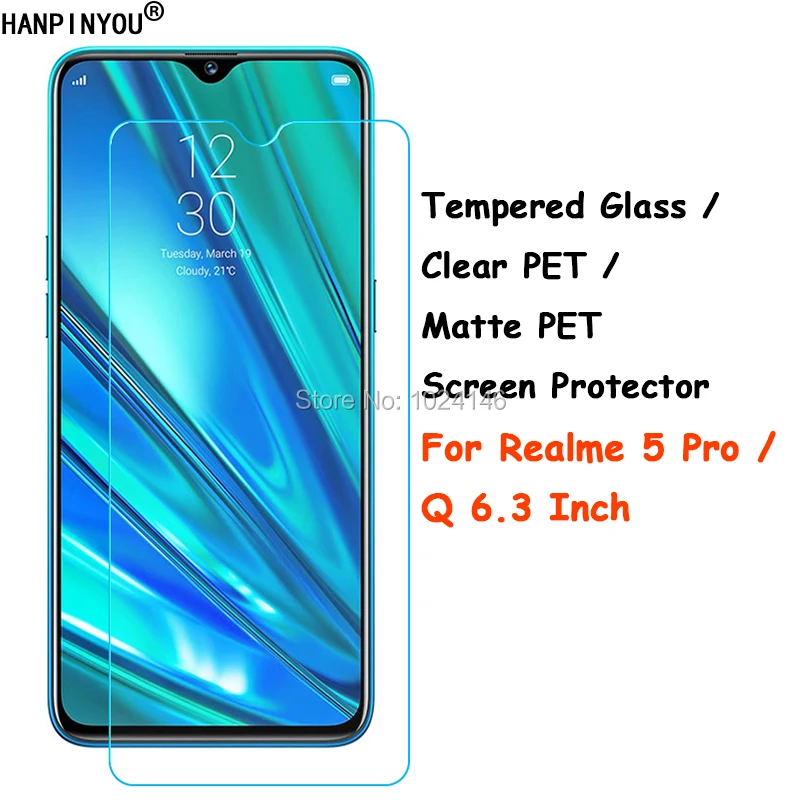 

Закаленное стекло/прозрачная ПЭТ/матовая ПЭТ-Передняя Защитная пленка для экрана Защитная пленка для OPPO Realme 5 Pro 5Pro/Q 6,3"
