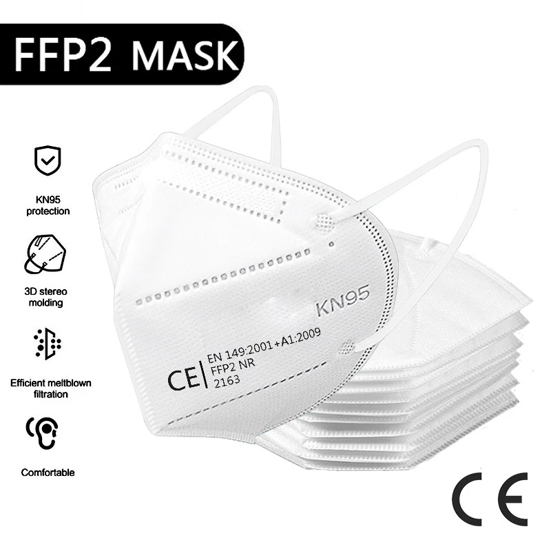 Маска для лица KN95 маски FFP2 фильтр маска maske de filtro antipolvo mаscara mascarillas mascherine tapabocas