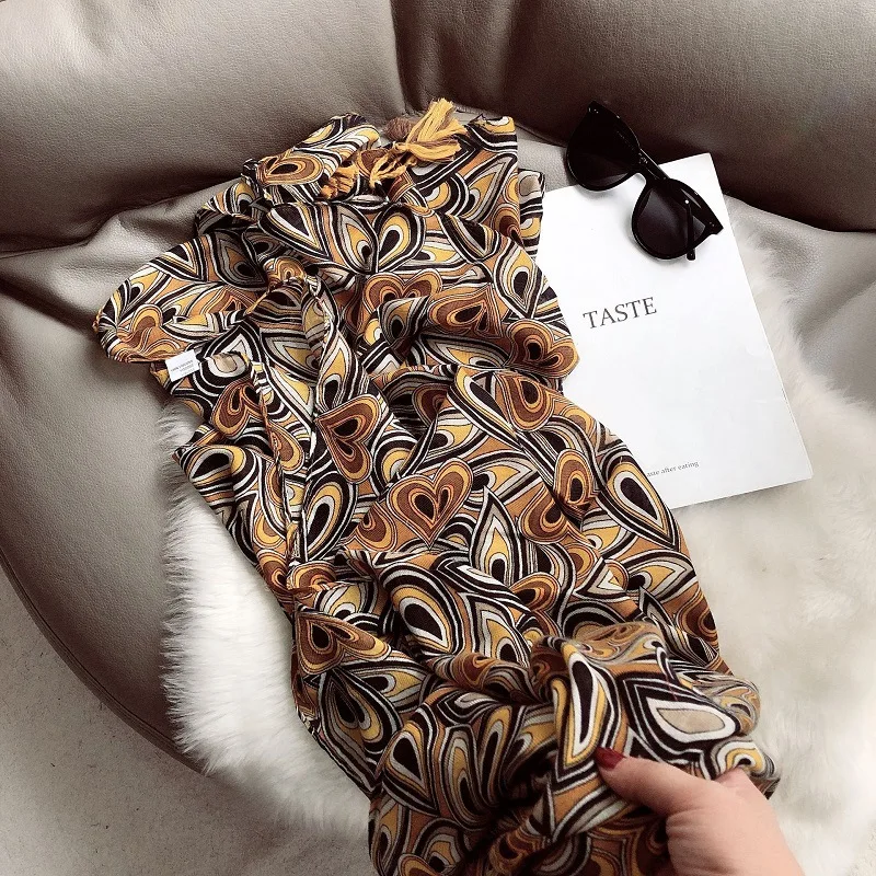 2021 модные африканские кешью с цветочным принтом и кисточками шаль из вискозы