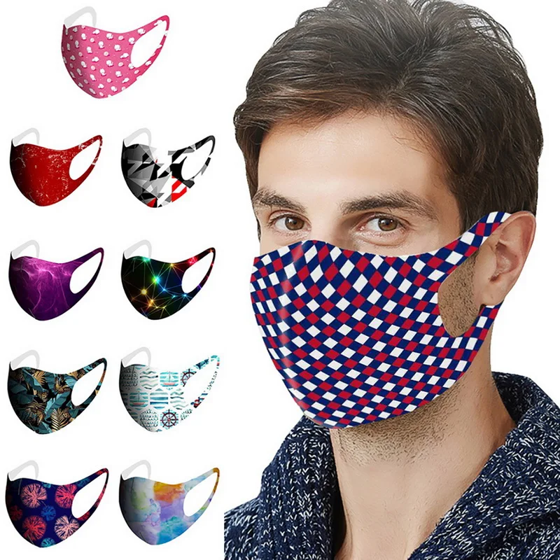 Тройной многослойное Тканевая маска для лица с фильтром карман нос провода