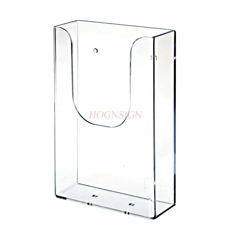 

Wall-mounted A6 single-sheet rack Acrylic display rack Wall-mounted tri-fold page rack Coloring page leaflet information rack