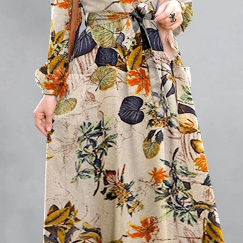 Italian fashion abaya clothing printing retro Ramadan dress Muslim women long dress Dubai Arab Islamic ethnic evening dress