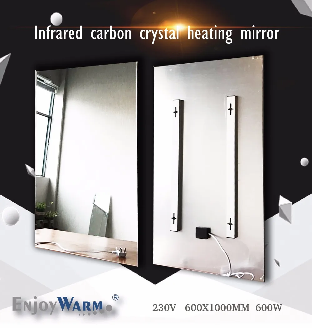 

JF 600W 600*1000mm Far Infrared Heater Panel Infrared Heating Mirror Waterproof Bathroom Electric Heating Radiator UK Stock