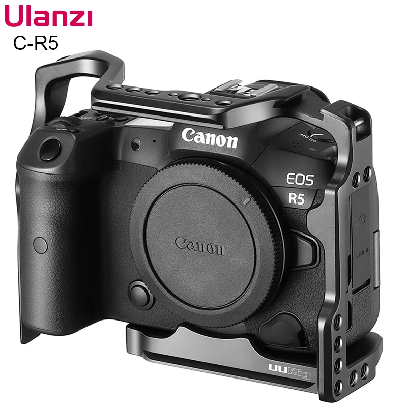 

UURig C-R5 металлический Камера клетка Риг для цифровой однообъективной зеркальной камеры Canon EOS R5 R6 с ручным управлением с холодным башмаком дл...