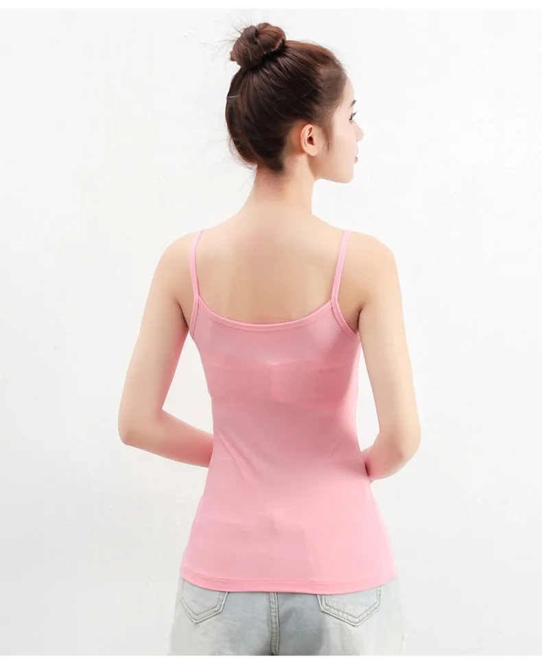 Summer Wowen Skinny Modal Camis Solid Color High Elastic Lady Top | Женская одежда
