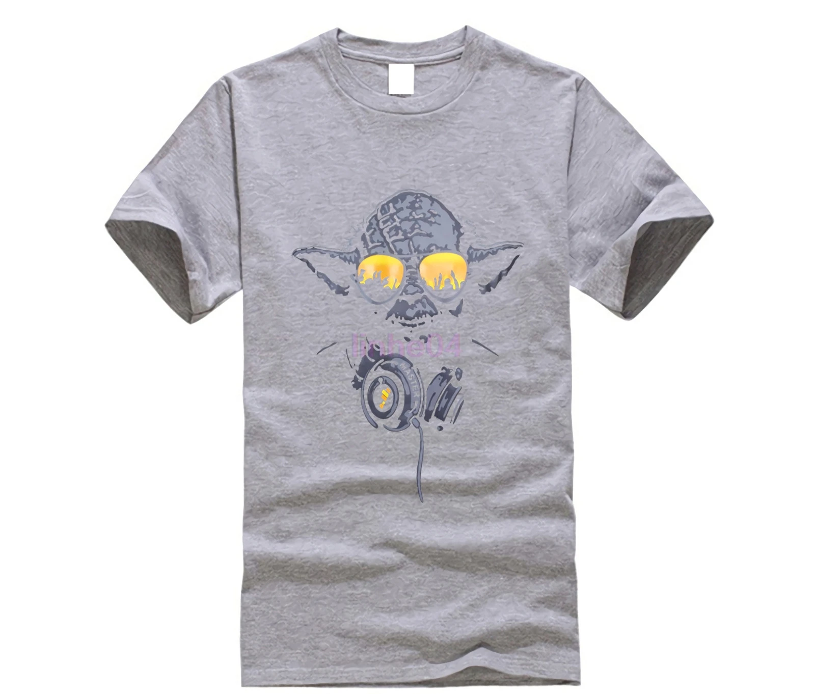 2018 Горячая Распродажа супер мода с круглым вырезом короткими рукавами Yoda Dj Jedi Master