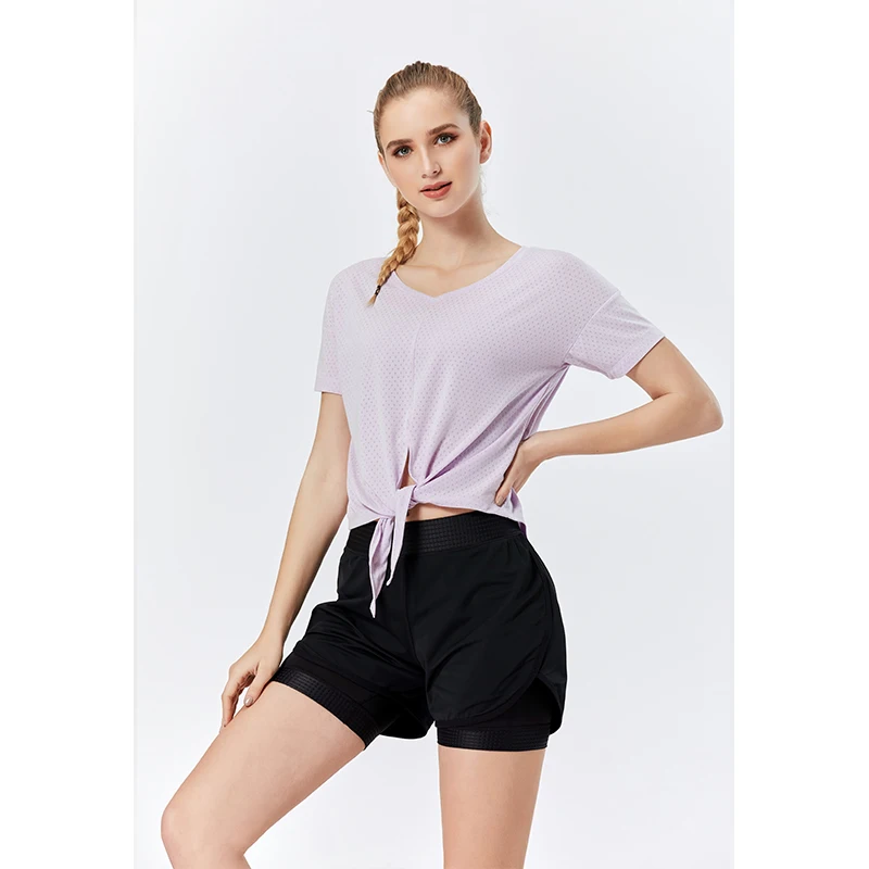 

Summer sport quick dry clothes breathable moisture absorption thin T-shirt running training short sleeve