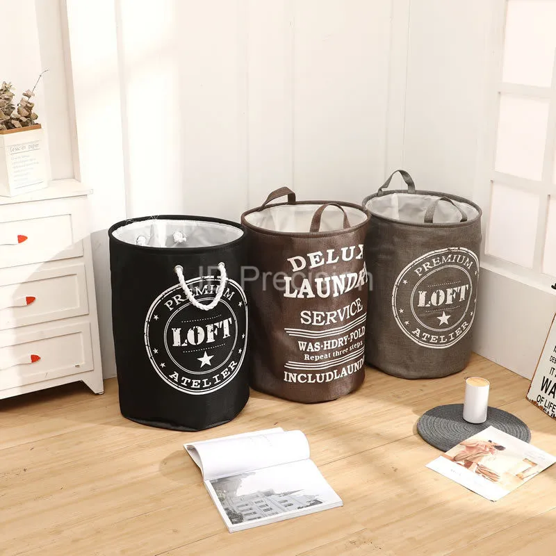 

Waterproof Dirty Clothes Basket Barrel Laundry Basket Folding Children Toy Sundries Storage Baskets Bag Laundry Hamper Organizer