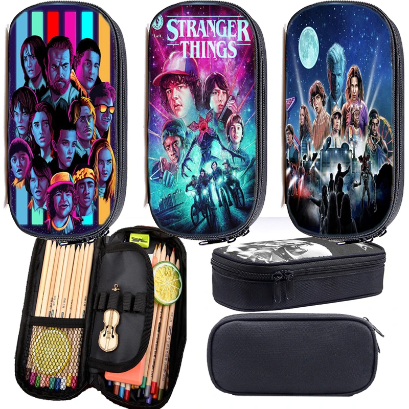 

Multifunction Stranger Things Pencil Cases Girls Makeup Bags Boys Pen Bag Students Cartoon Stationery Canvas Pencilcase Kid Gift