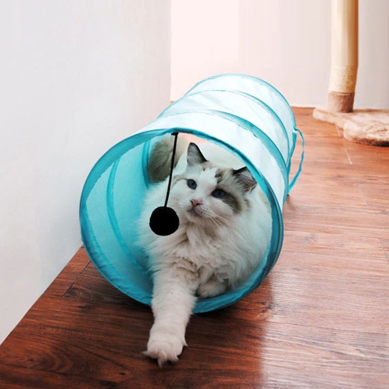 

For Cat Toy Cat Tunnel 2 Holes Pet Play Tubes Balls Collapsible Kitten Toys Puppy Ferrets Rabbit Play Dog Tunnel Tubes Toys
