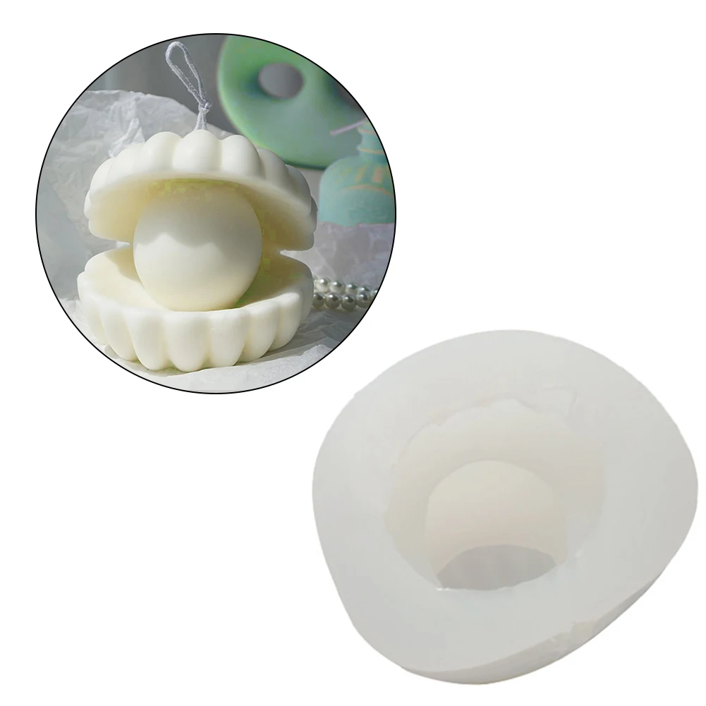 

Candle Mold Handmade Silicone Seashell Pearl Candle Molds DIY Scented Candle Handmade Making Art Craft Holder Tools Decoration
