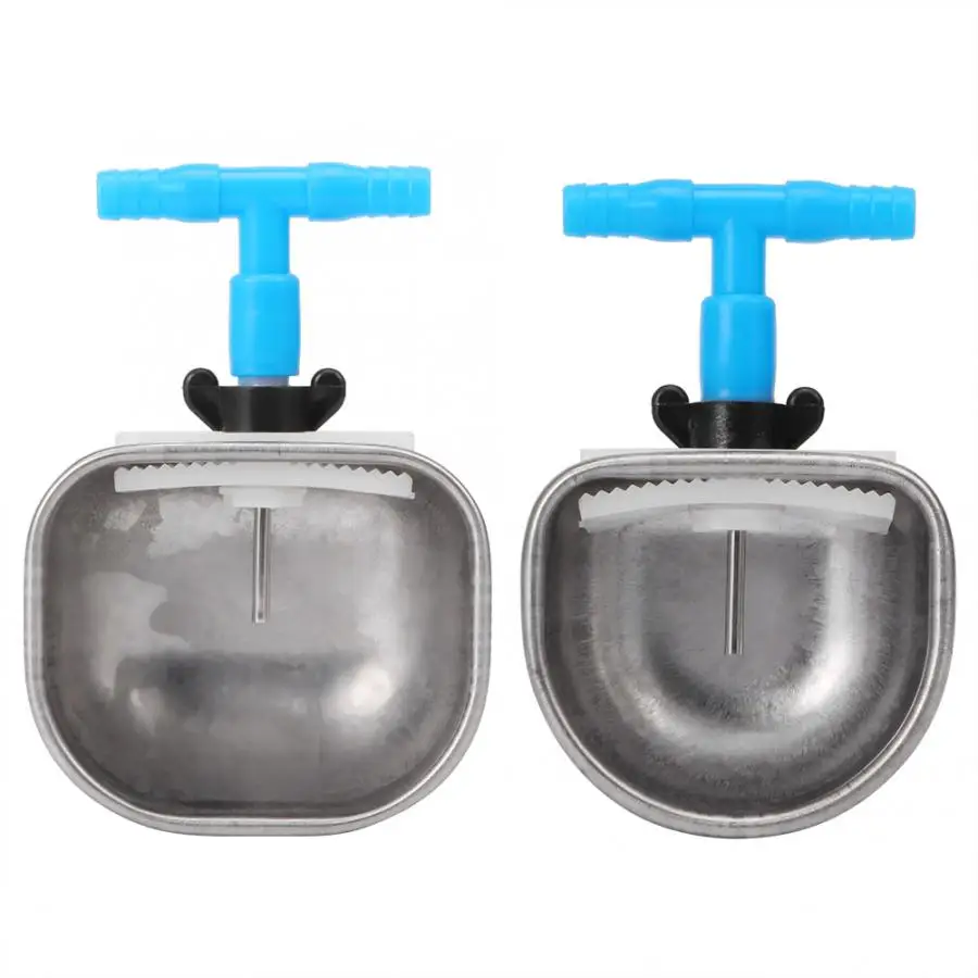 5 шт. миски из нержавеющей стали автоматическая чаша для поилки с кроликом