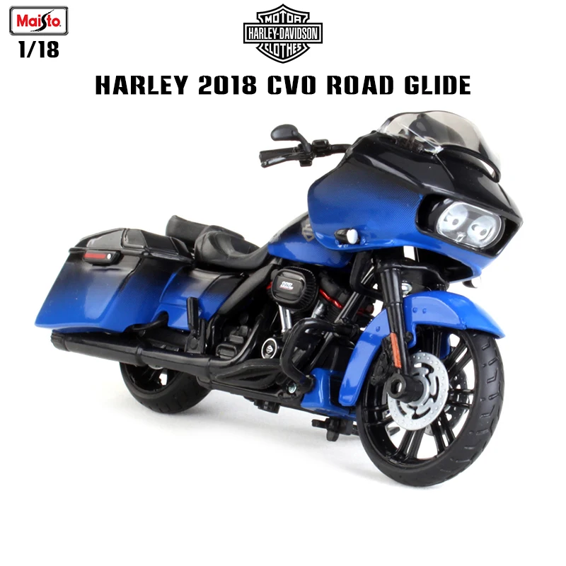 

Maisto 1:18 Harley 2018 CVO Road Glide 2002 FLTR Road 2017 Road King simulation alloy motorcycle model toy car Collecting