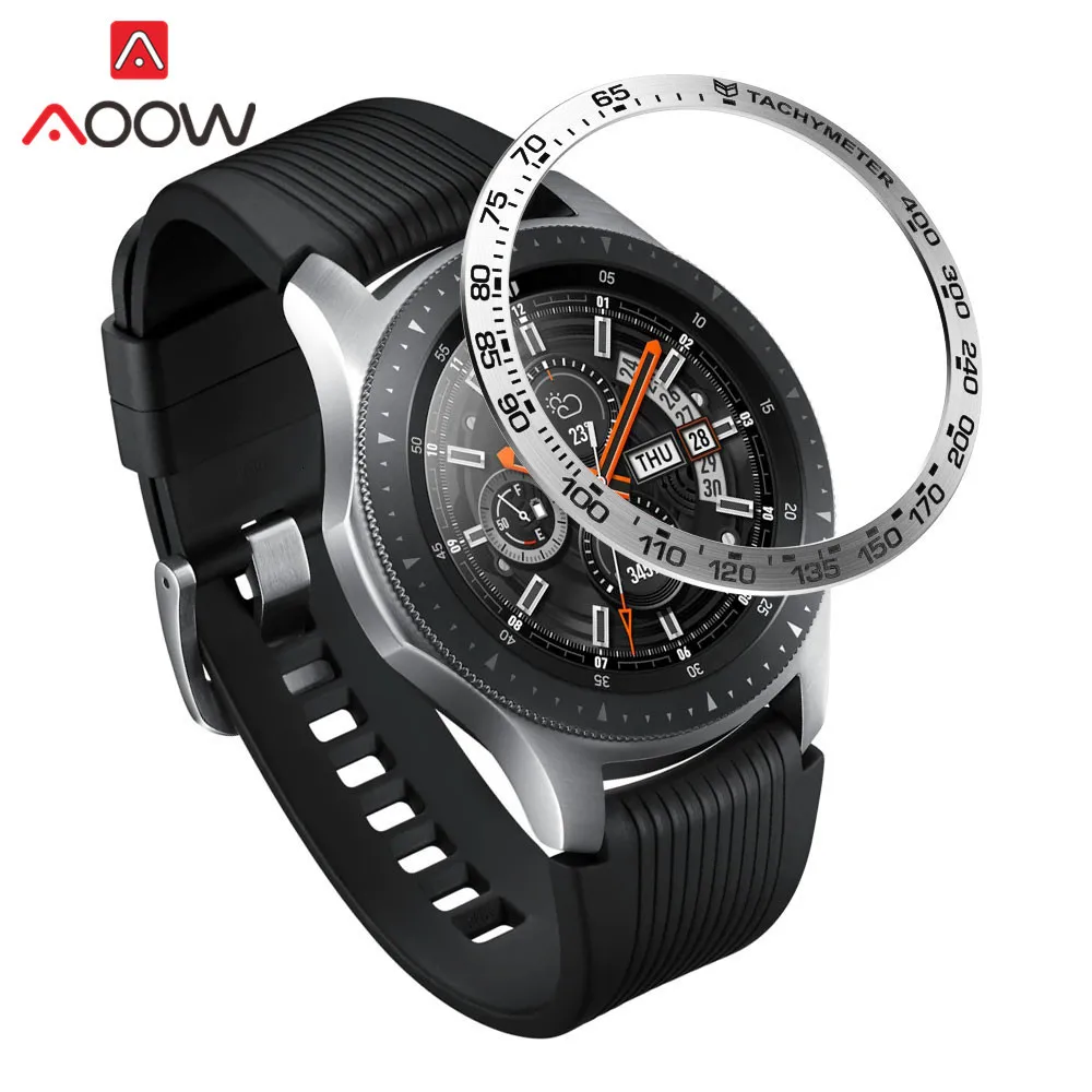 Нержавеющая сталь ободок кольцо стиль для samsung gear S3 Frontier Galaxy Watch 42 мм 46 мм клейкая крышка защита аксессуары