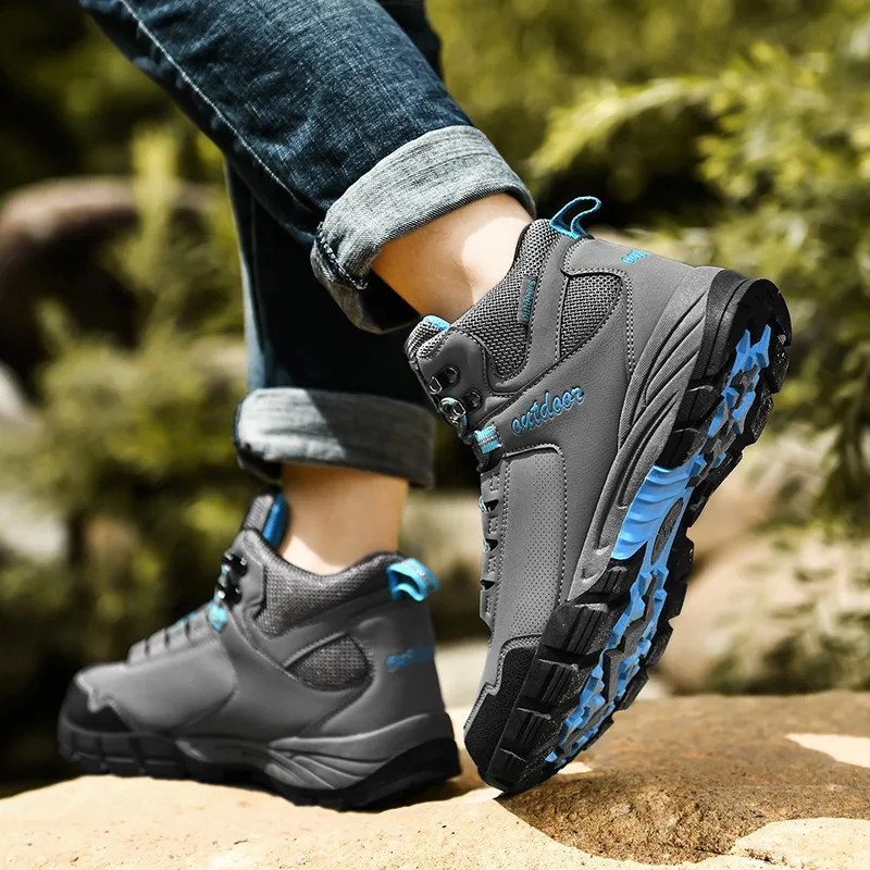 

Brand Men's Snow Boots Plush Warm Men's Winter Boots Outdoor Waterproof Men's Sneakers Winter Men's Hiking Boots Men's Boots